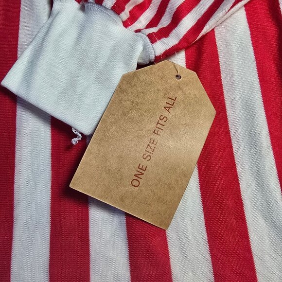 Vintage 1986 Coca-Cola Red & White Striped Rugby Shirt OS - Picture 5 of 9